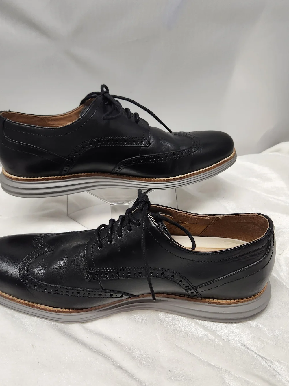Cole Haan Black Wingtip Derby with Contrasting Sole